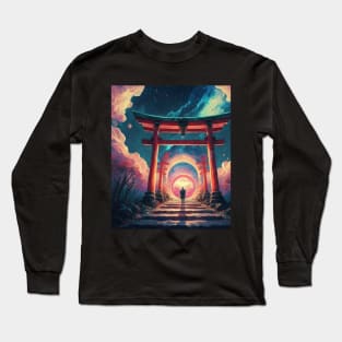 Torii Gate - Impressionism Science Fiction Long Sleeve T-Shirt